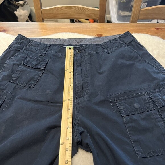 Nautica Mens Navy Blue Cargo Shorts 100% Cotton Size 34W - Picture 10 of 12